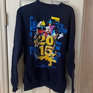 Disney Navy Crewneck Sweater with 2015 Design